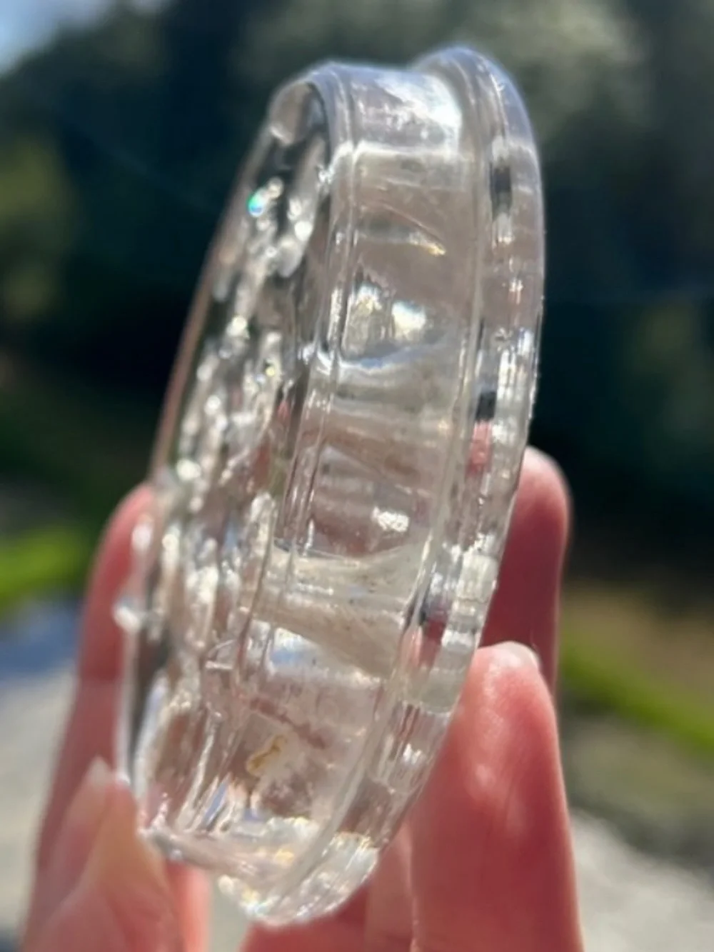 Clear Glass Flower Frog Vase Insert 11 Holes